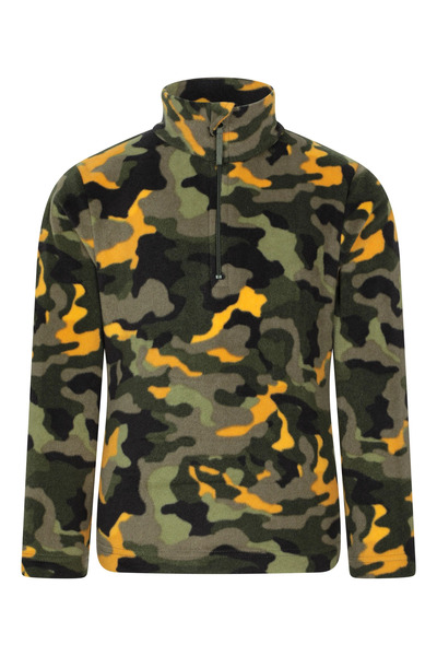  Mountain Warehouse Pursuit Printed Kids Half Zip Fleece   Green 