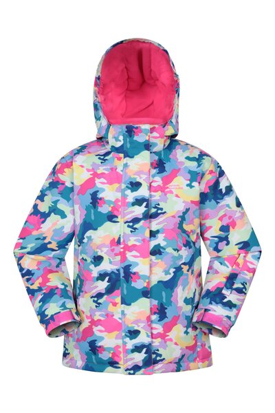 Mountain Warehouse Snowdrop Printed Kids Ski Jacket   Bright Pink 