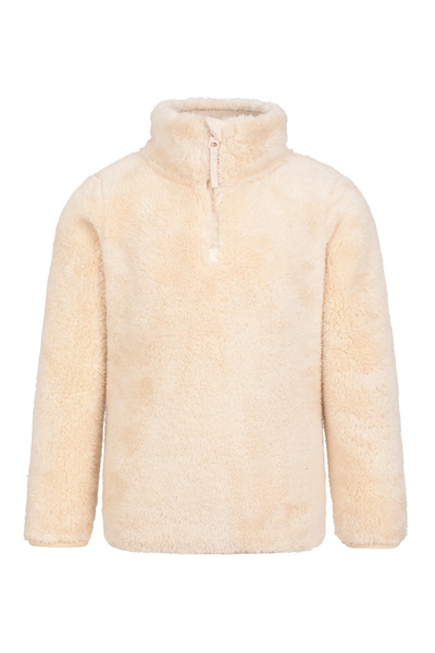  Mountain Warehouse Teddy Kids Half Zip Fleece   Beige 