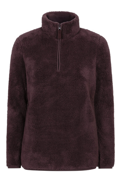  Mountain Warehouse Teddy Womens Half Zip Fleece   Brown 