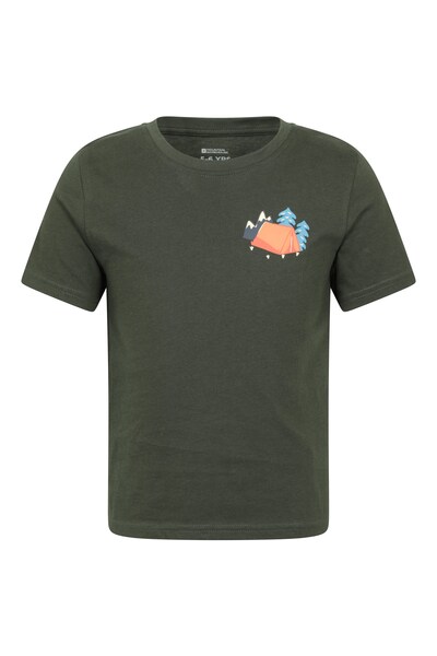  Mountain Warehouse Tent Kids Short Sleeve T Shirt   Green 