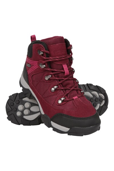  Mountain Warehouse Trail Kids Waterproof Walking Boots   Dark Red 