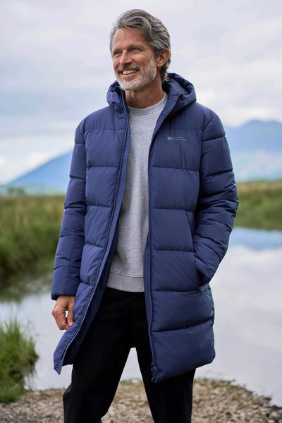  Mountain Warehouse Vortex Mens Longline Padded Jacket   Navy 