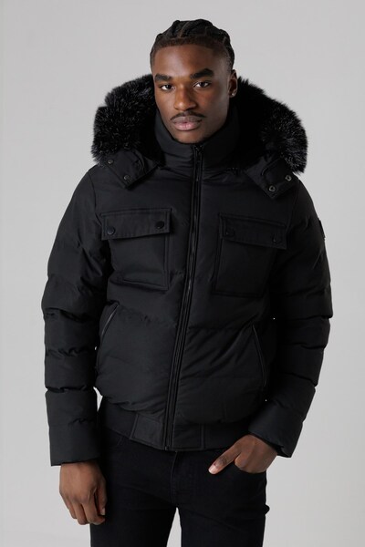  Nines Mens Hooded Parka Jacket With Soft Fleece Lining 