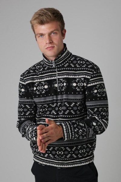  Nordam Mens Quarter Zip Funnel Neck Polar Fleece 