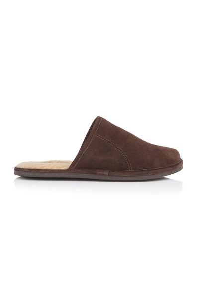  Northwest Territory Edward Mens Leather Fleece Mule Slippers 