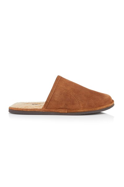  Northwest Territory Edward Mens Leather Fleece Mule Slippers 