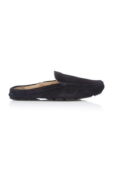  Northwest Territory Rupert Mens Leather Fleece Loafer Slide Slippers 