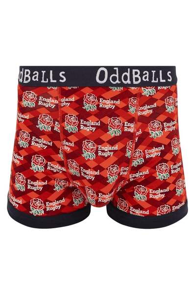  Oddballs Mens England Rugby Boxer Shorts Cotton 
