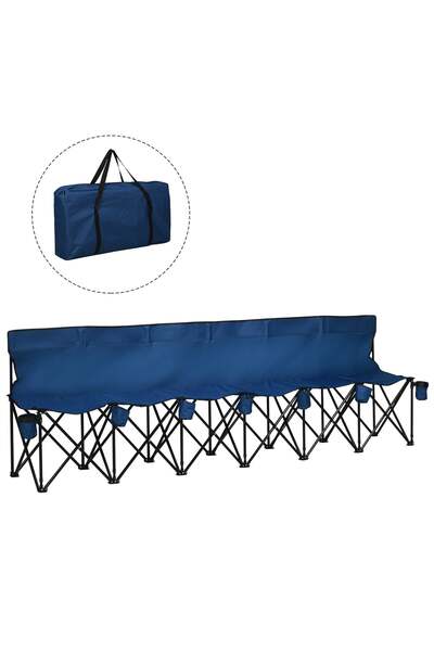  Outsunny 6 Seater Folding Camping Bench 