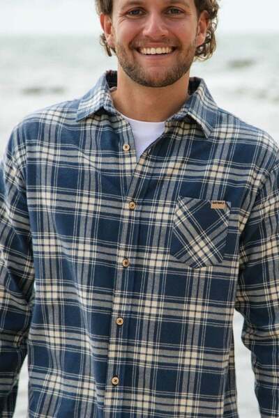  Rapanui Men's Cotton Flannel Shirt 