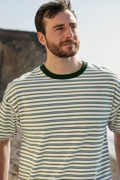  Rapanui Striped Men's Oversized T Shirt 