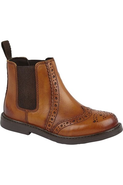  Roamers Kids Leather Ankle Boots 