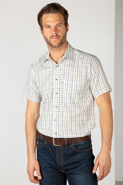  Rydale Mens Short Sleeved Country Check Shirt 