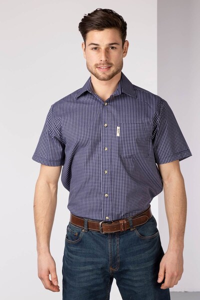  Rydale Mens Short Sleeved Country Check Shirt 