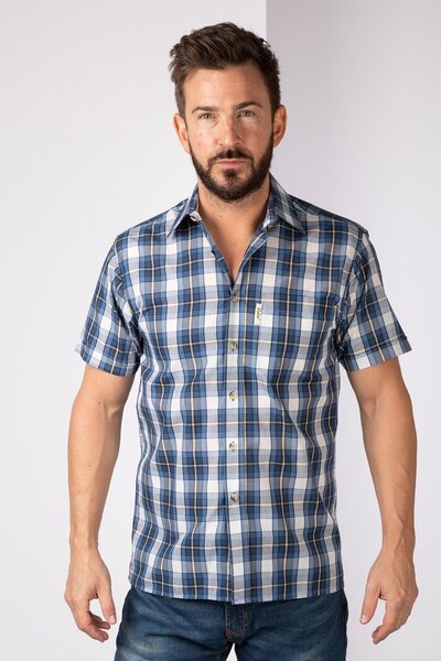  Rydale Mens Short Sleeved Country Check Shirt 