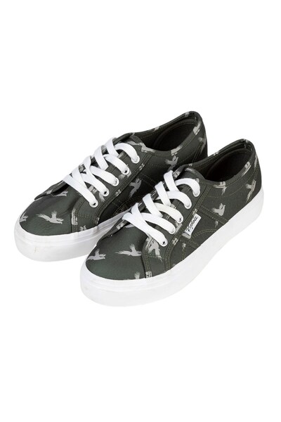  Rydale Roxby Iii Ladies Canvas Platform Trainers 