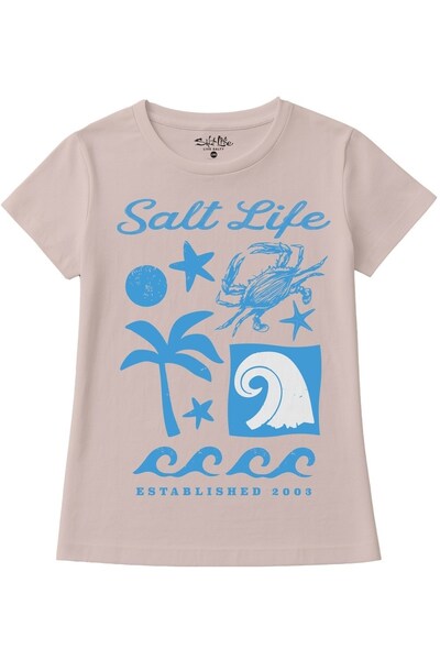  Salt Life Beach Stamp Womens T Shirt 