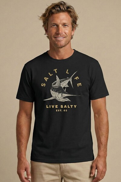  Salt Life Marlin Rush Retro Mens T Shirt 