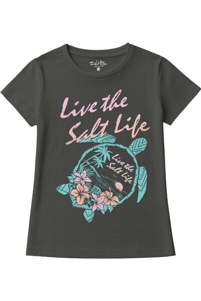  Salt Life Neon Turtle Womens T Shirt 