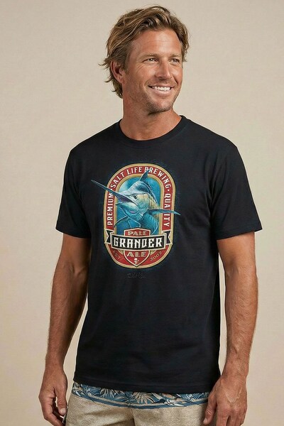  Salt Life Pale Ale Marlin Mens T Shirt 