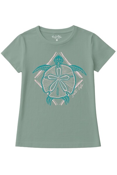  Salt Life Pastel Turtle Womens T Shirt 
