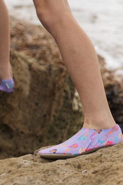 Slipfree Kids Ariel Mermaids Non Slip Swim Shoes 