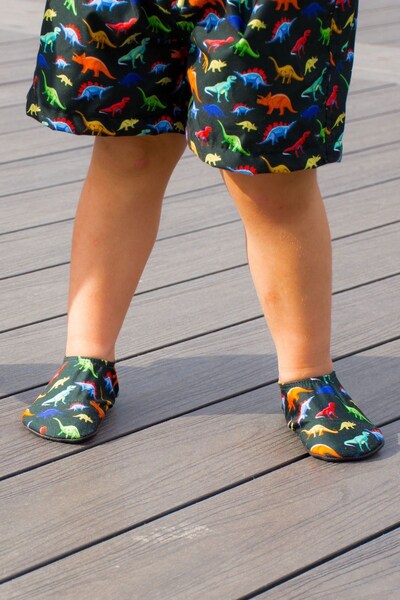  Slipfree Kids Dino Non Slip Swim Shoes 