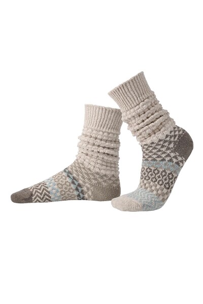  Solmate Unisex Mismatched Slouch Sweater Fusion Socks 