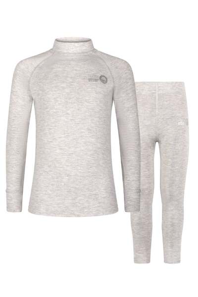 Spotty Otter Cosy Cub Kids Baselayer Set Grey Marl 