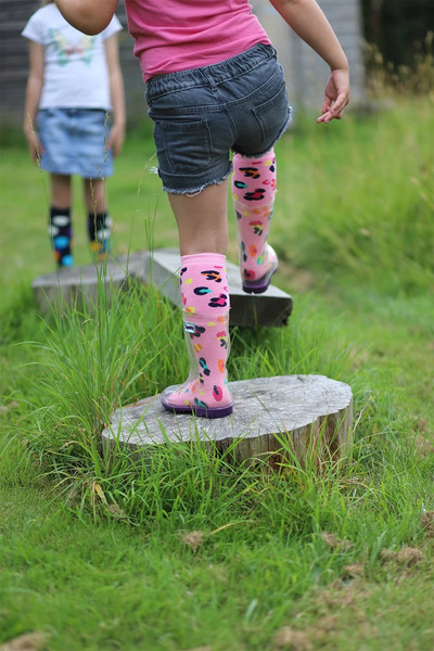  Squelch Junior Transparent Welly Boots And Sock Package 
