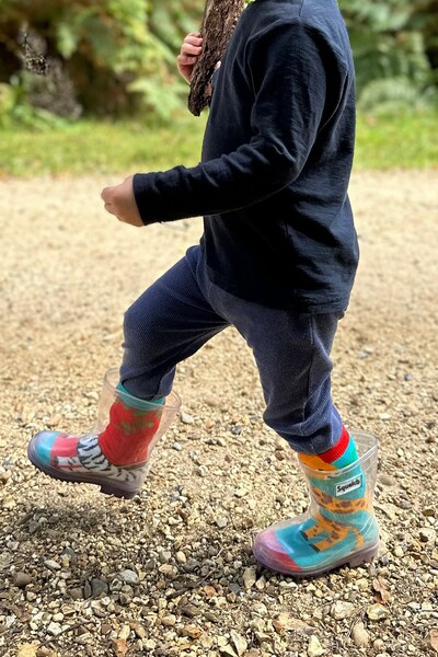  Squelch Minis Transparent Welly Boots And Sock Package 