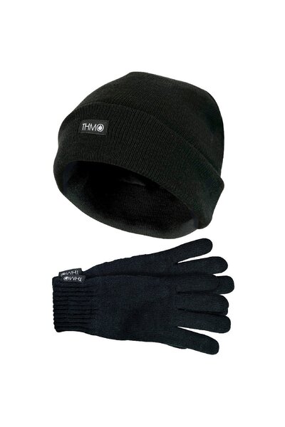  Thmo Mens Thinsulate Knited Hat And Gloves Set 