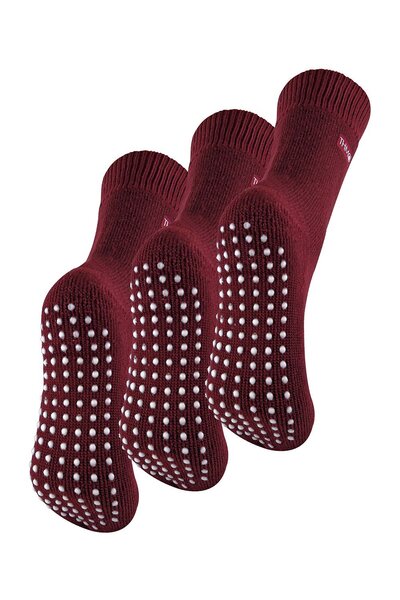 Thmo 3 Pairs Ladies Fleece Lined Slipper Socks 