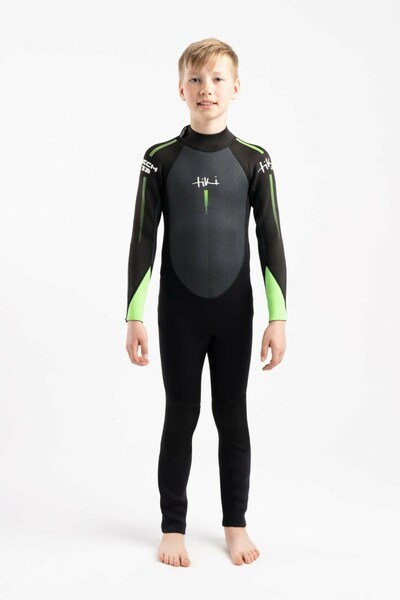  Tiki Surf Junior Tech 3/2 F/l Steamer Back Zip Wetsuit 