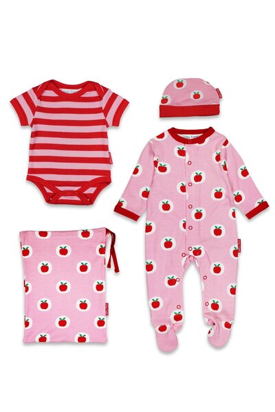  Toby Tiger Baby 100% Cotton Apple Print Gift Set 