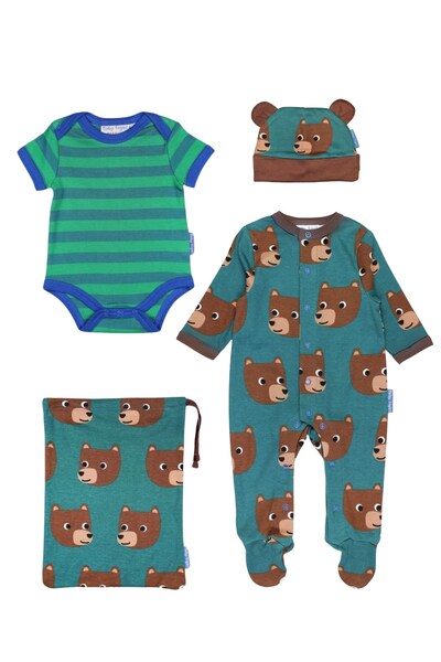  Toby Tiger Baby 100% Cotton Bear Print Gift Set 