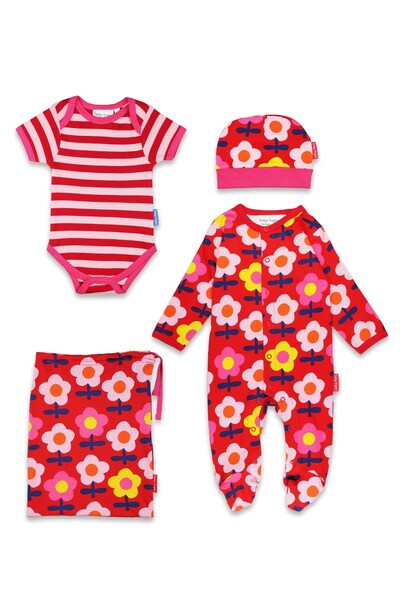  Toby Tiger Baby 100% Cotton Flower Print Baby Gift Set 