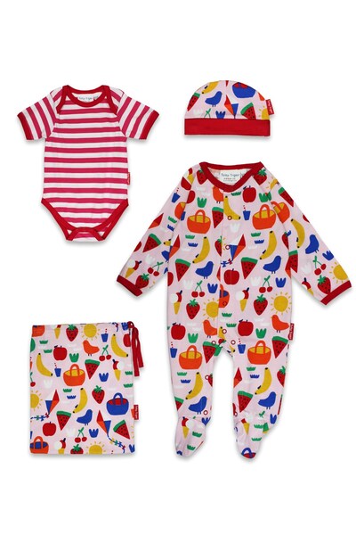  Toby Tiger Baby 100% Cotton Flower Print Baby Gift Set 