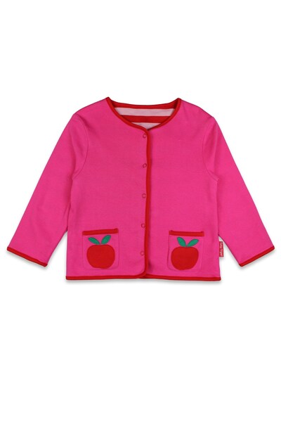  Toby Tiger Kids 100% Cotton Apple Applique Reversible Jacket 