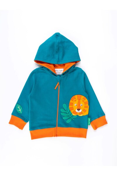  Toby Tiger Kids 100% Cotton Lion Applique Hoodie 