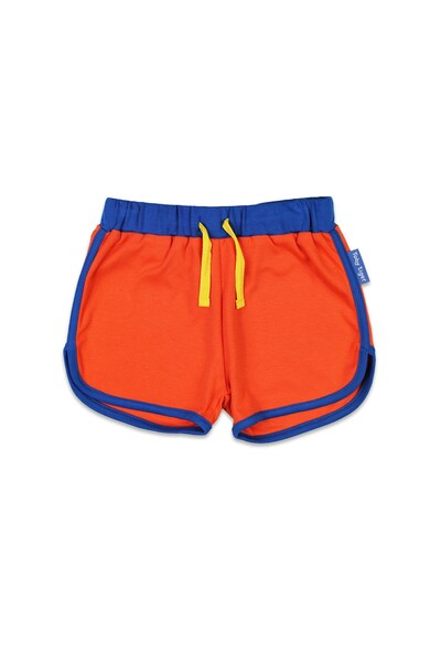  Toby Tiger Kids 100% Cotton Orange Running Shorts 