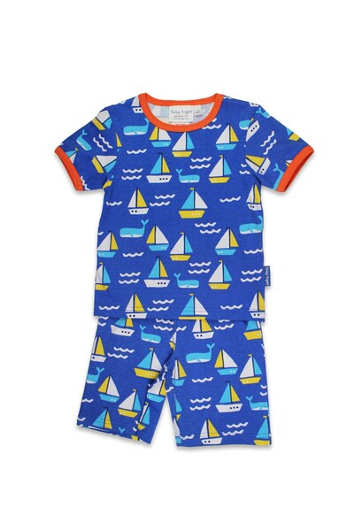 Toby Tiger Kids 100% Cotton St Ives Print Short Pyjamas 