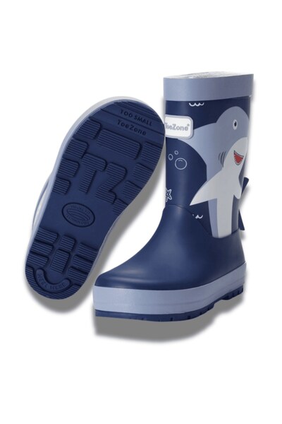  Toezone Sammy Kids Shark Character Waterproof Wellies 