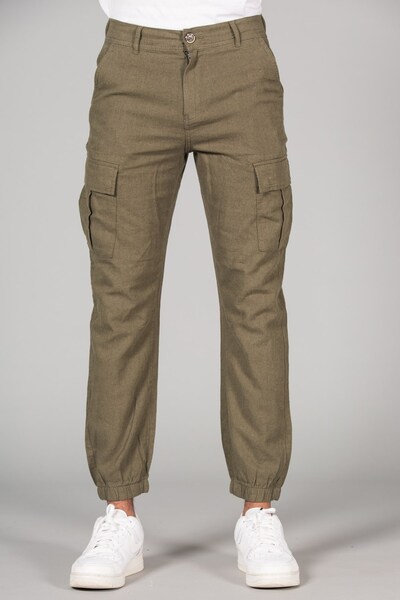  Tokyo Laundry Linen Blend Mens Cargo Style Trousers 