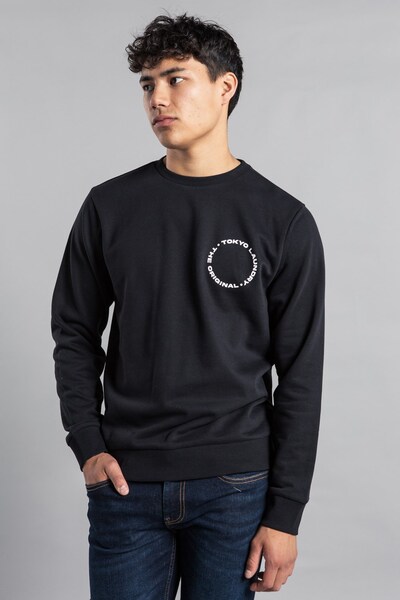  Tokyo Laundry Mens Crew Neck Sweatshirt With Logo Print 