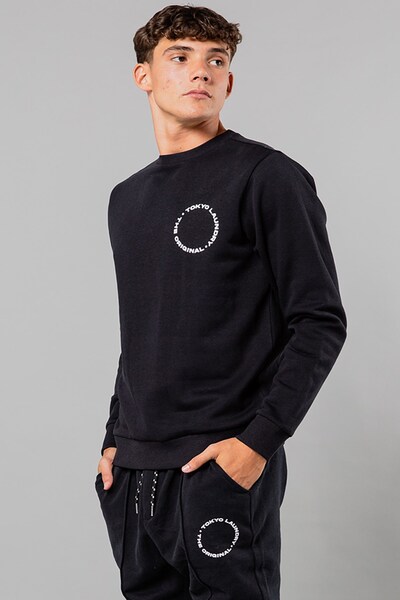  Tokyo Laundry Mens Crew Neck Sweatshirt With Logo Print 