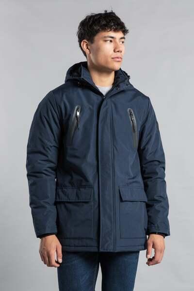  Tokyo Laundry Mens Hooded Padded Jacket With Microfleece Lining 