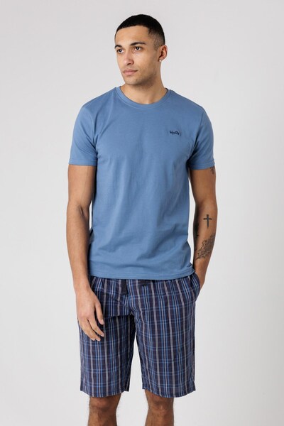 Tokyo Laundry Mens T Shirt And Checked Shorts Pyjama Set 