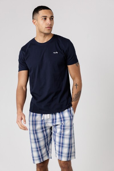  Tokyo Laundry Mens T Shirt And Checked Shorts Pyjama Set 